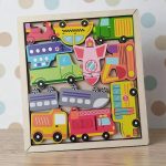Araçlar Renkli Puzzle Ahşap Oyuncak