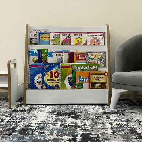 Melis 3 Raflı Kitaplık – Bebek Çocuk Oyun Odası Melis 3 Raflı Montessori Kitaplık