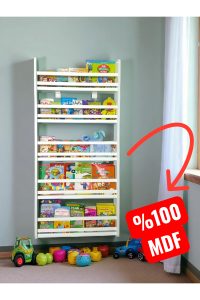Safir 5 Raflı Kitaplık - Montessori Kitaplık Çocuk Odası kitaplığı Çocuk Kitaplığı
