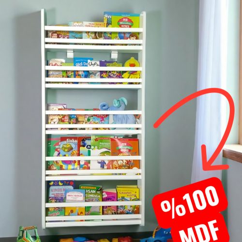 Safir 5 Raflı Kitaplık – Montessori Kitaplık Çocuk Odası kitaplığı Çocuk Kitaplığı
