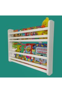 Safir 2 Raflı Kitaplık - Montessori Çocuk Odası Eğitici Kitaplık 2 Raflı - 70 Cm Genişlik