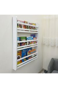 Safir 3 Raflı Kitaplık - Montessori Çocuk Odası Eğitici Kitaplık Raflı