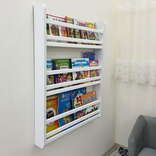 Safir 3 Raflı Kitaplık – Montessori Çocuk Odası Eğitici Kitaplık Raflı