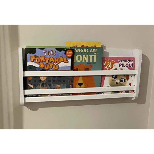 Safir Tek Raflı Kitaplık – Çocuk Odası Eğitici Montessori Kitaplık Tek Raflı Bebek Odası Kitaplık